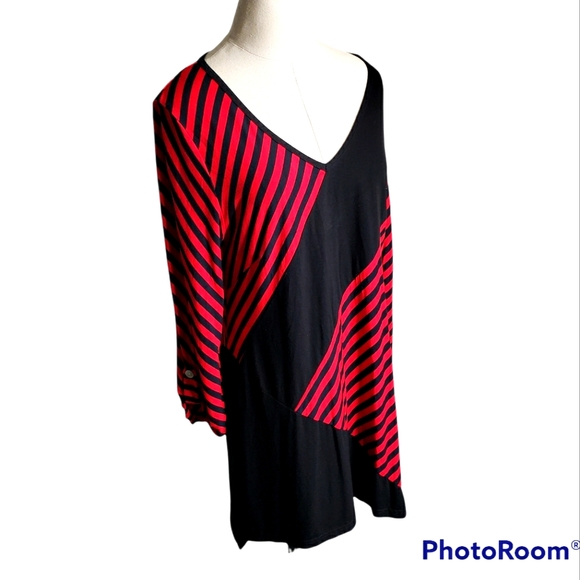 Loir Paris asymmetrical colorblock tunic top EUC L - Picture 4 of 15